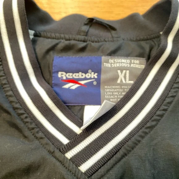 Reebok Men’s Black Pullover Windbreaker with BULL  Lacrosse Logo BRINE UPSTATE - Picture 8 of 12